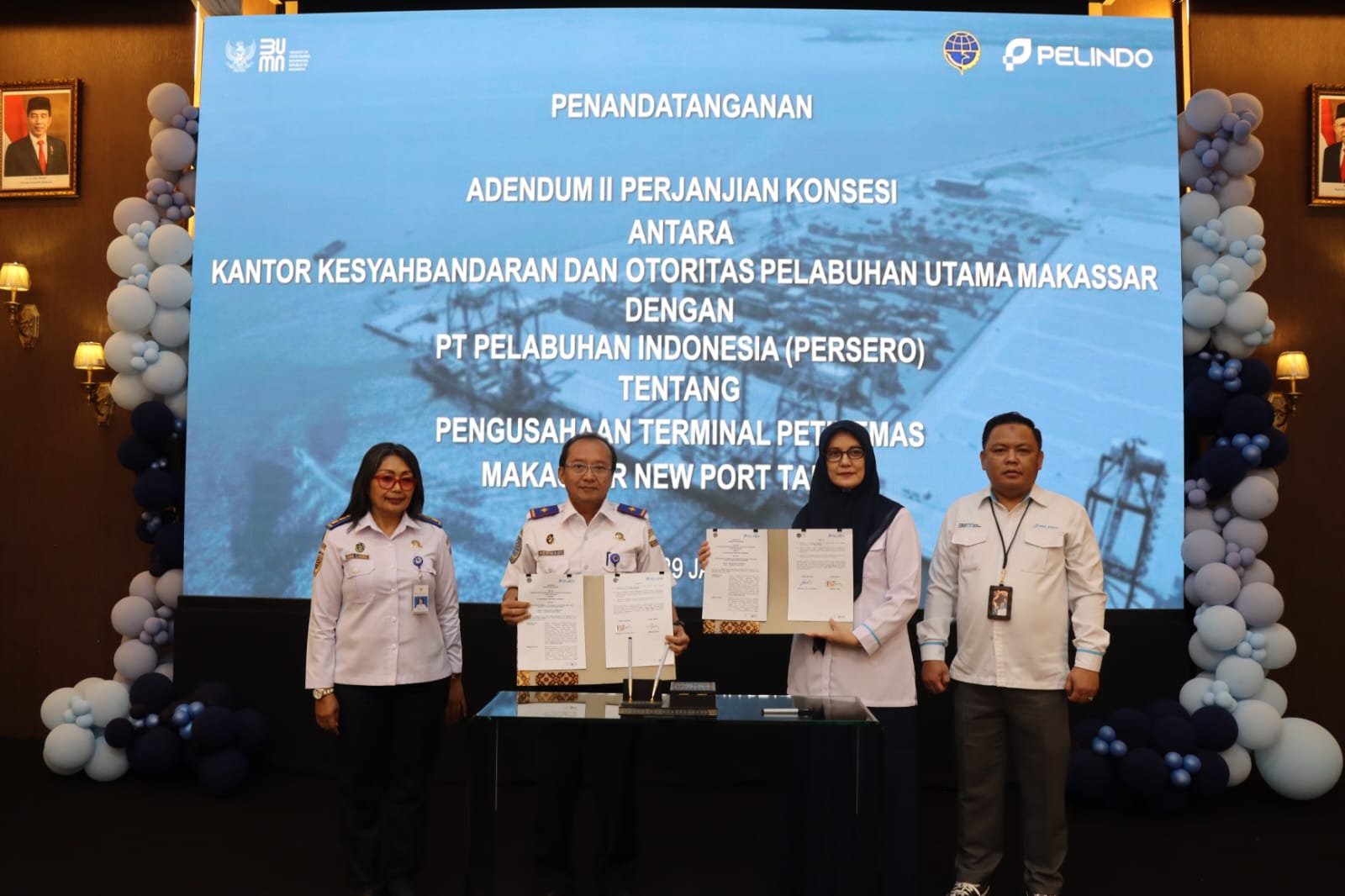 Kemenhub dan Pelindo Komitmen Tingkatkan Kapasitas Pelabuhan Makassar New Port Tahap 1